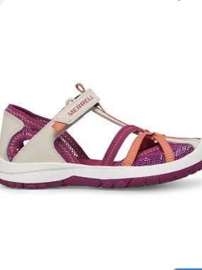 Merrell women’s Dragonfly Sport Sandal, Grey/Coral size 6